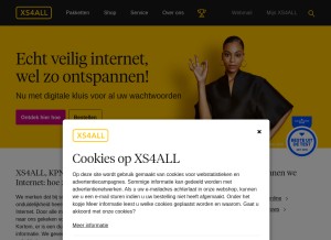 How xs4all.nl looks like on a tablet such as an iPad.