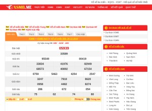 How xsmb.me looks like on a tablet such as an iPad.