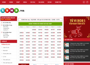 How xsmb.vn looks like on a tablet such as an iPad.