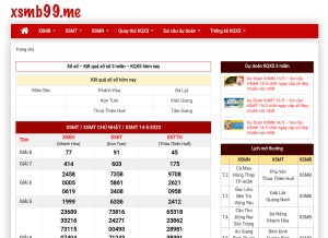 How xsmb99.me looks like on a tablet such as an iPad.