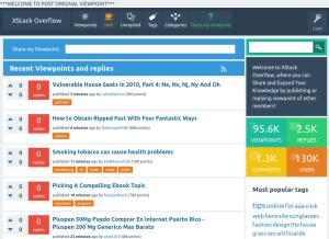 How xstack.in looks like on a tablet such as an iPad.