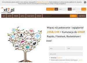 How xt7.pl looks like on a tablet such as an iPad.