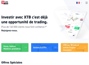 How xtb.com looks like on a tablet such as an iPad.