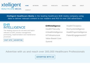 How xtelligentmedia.com looks like on a tablet such as an iPad.