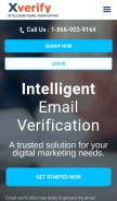 How xverify.com looks like on a mobile device such as an iPhone.