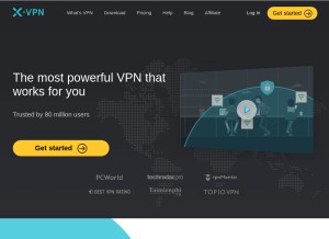 How xvpn.io looks like on a tablet such as an iPad.