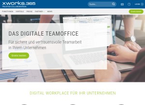 How xworks.net looks like on a tablet such as an iPad.