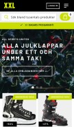How xxl.se looks like on a mobile device such as an iPhone.