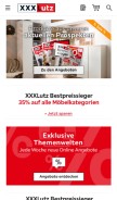 How xxxlutz.de looks like on a mobile device such as an iPhone.