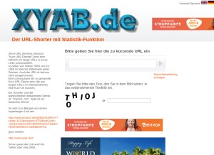 How xyab.de looks like on a tablet such as an iPad.