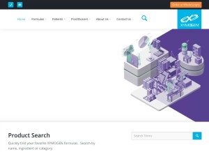 How xymogen.com looks like on a tablet such as an iPad.