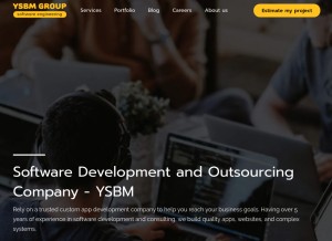 How y-sbm.com looks like on a tablet such as an iPad.