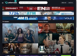 How yabancidizi.org looks like on a tablet such as an iPad.