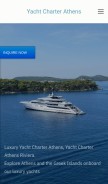 How yachtcharterathens.com looks like on a mobile device such as an iPhone.