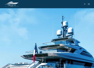 How yachtsinvest.com looks like on a tablet such as an iPad.