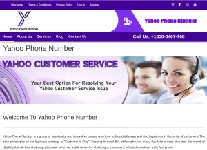 How yahoophonenumber.net looks like on a tablet such as an iPad.