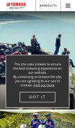 How yamaha-motor.com looks like on a mobile device such as an iPhone.