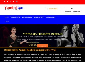 How yaminidas.com looks like on a tablet such as an iPad.