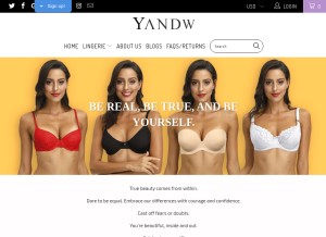 How yandwofficial.com looks like on a tablet such as an iPad.