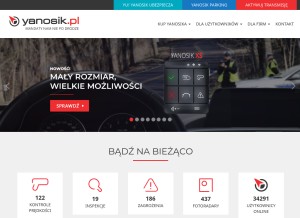 How yanosik.pl looks like on a tablet such as an iPad.