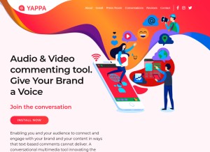 How yappaapp.com looks like on a tablet such as an iPad.