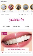 How yasemin.com looks like on a mobile device such as an iPhone.