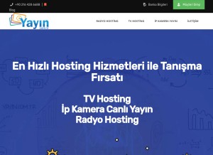 How yayin.com.tr looks like on a tablet such as an iPad.