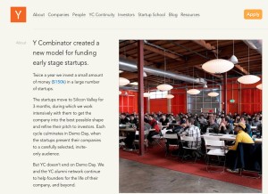 How ycombinator.com looks like on a tablet such as an iPad.