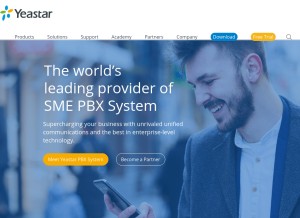 How yeastar.com looks like on a tablet such as an iPad.