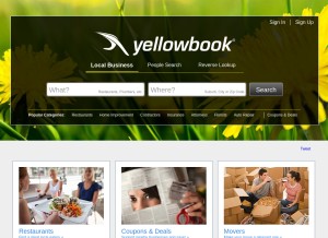 How yellowbook.com looks like on a tablet such as an iPad.
