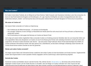 How yellowmap.de looks like on a tablet such as an iPad.