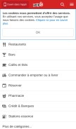 How yelp.be looks like on a mobile device such as an iPhone.