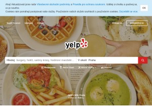 How yelp.cz looks like on a tablet such as an iPad.