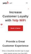 How yelpwifi.com looks like on a mobile device such as an iPhone.
