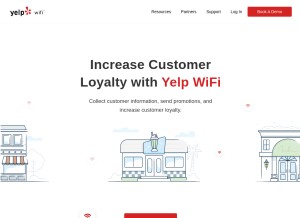 How yelpwifi.com looks like on a tablet such as an iPad.