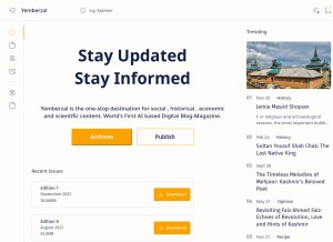 How yemberzal.in looks like on a tablet such as an iPad.