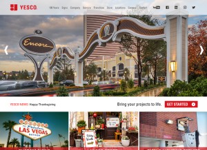 How yesco.com looks like on a tablet such as an iPad.