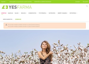 How yesfarma.com looks like on a tablet such as an iPad.