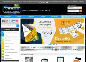 How yesss-fr.com looks like on a tablet such as an iPad.