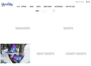 How yeswevibe.com looks like on a tablet such as an iPad.