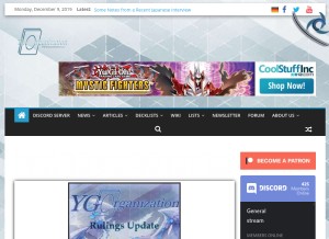 How ygorganization.com looks like on a tablet such as an iPad.