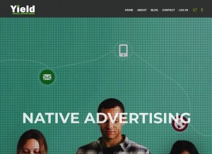 How yield.com looks like on a tablet such as an iPad.