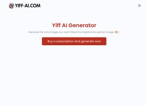 How yiff-ai.com looks like on a tablet such as an iPad.