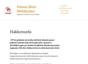How yilmazburo.wordpress.com looks like on a tablet such as an iPad.