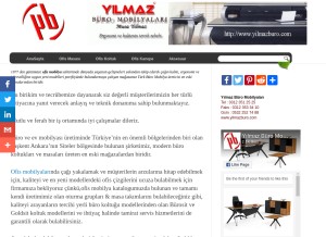 How yilmazofis.net looks like on a tablet such as an iPad.