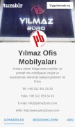 How yilmazofis.tumblr.com looks like on a mobile device such as an iPhone.
