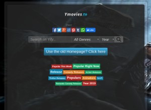 How ymovies.to looks like on a tablet such as an iPad.