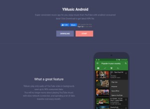 How ymusic.io looks like on a tablet such as an iPad.