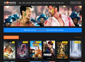 How yo-movies.com looks like on a tablet such as an iPad.