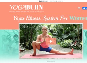 How yoga-burn.net looks like on a tablet such as an iPad.
